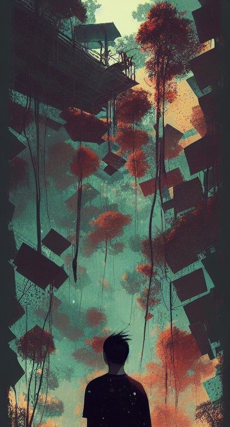 Intricate Black Background Design for Clothes