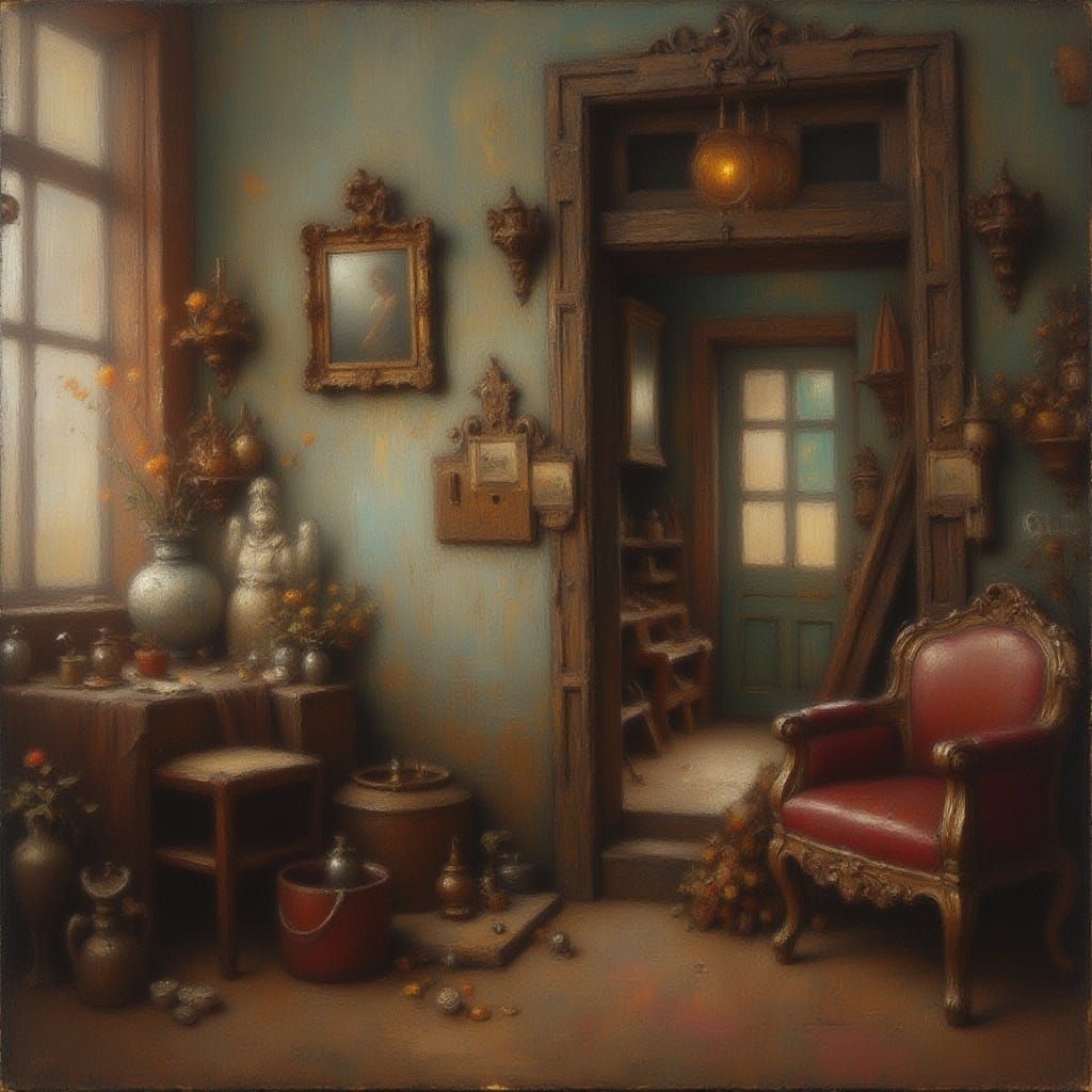 Man in Golden Leaf Dust Style