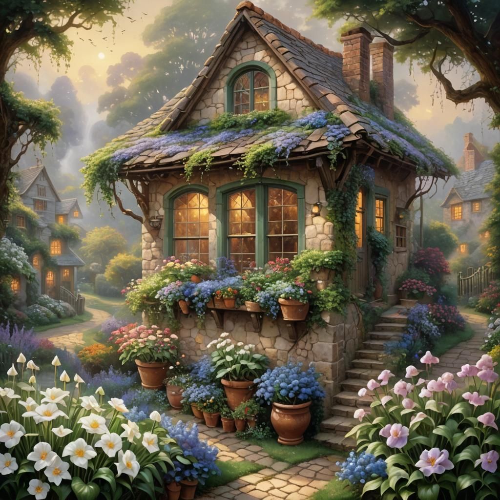 Garlic Vine Cottagecore Fantasy in Ethereal Style