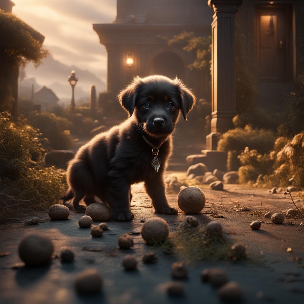 Epic Cinematic Puppy Welcomed Home: Digital Matte Painting