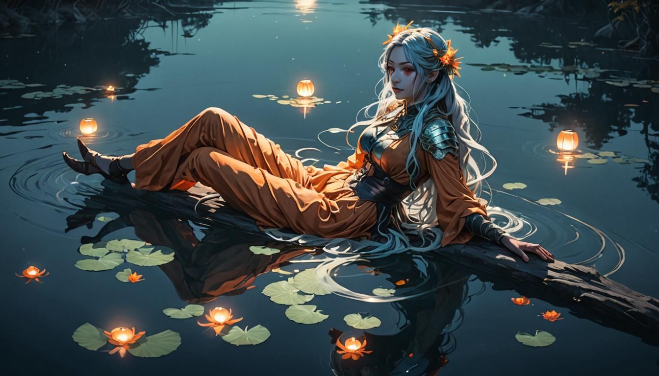 Woman in Lum Cosplay, Cinematic Concept Art