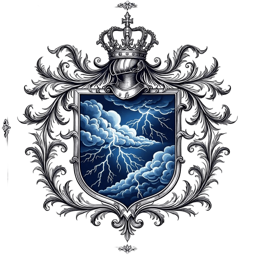 Silver Storm Coat of Arms Emblem