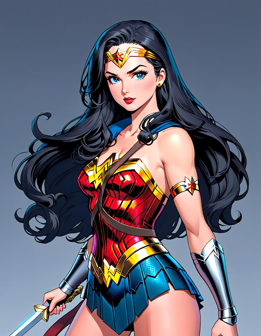 Wonder Woman in Manga Style
