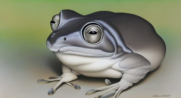 Realistic Desert Rain Frog in Colored Pencil