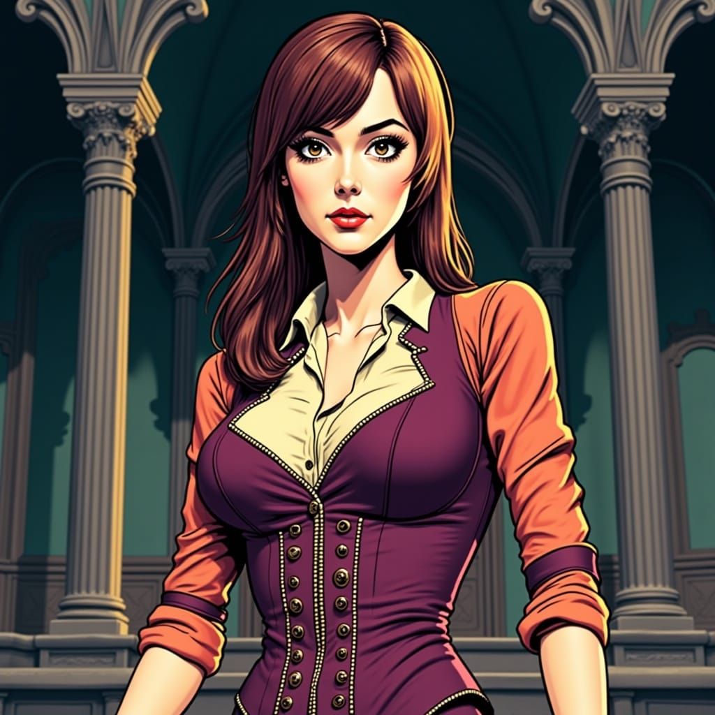 Elizabeth Dewitt Cartoon Portrait from Bioshock Infinite