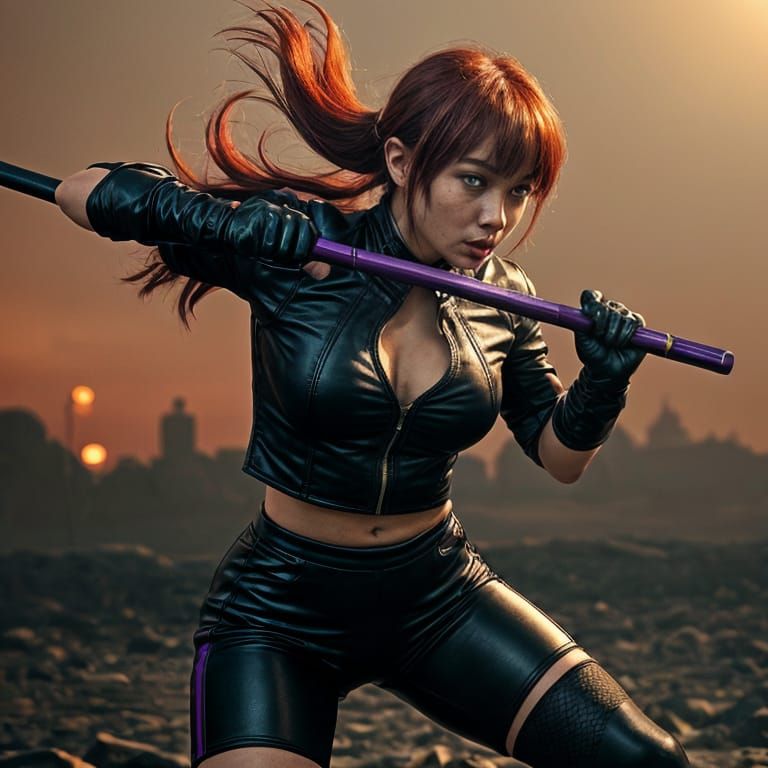 Red-Haired Warrior in Cinematic Glory