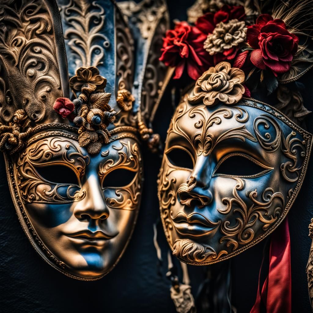 Hyperrealistic Venice Masks in High Definition