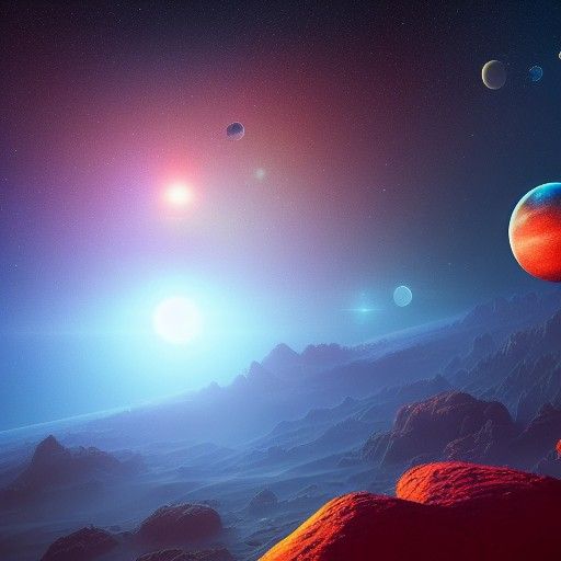 Astronaut's Colorful Planet Discovery in Unreal Engine 5