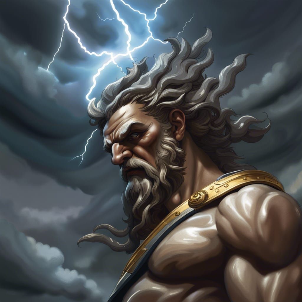 Wrath of Zeus Over Mount Olympus