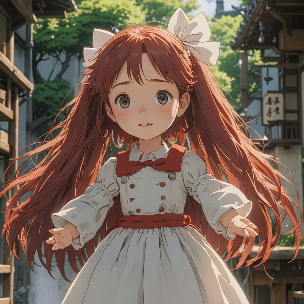 Cute Red-Haired Porcelain Doll, Anime Key Visual
