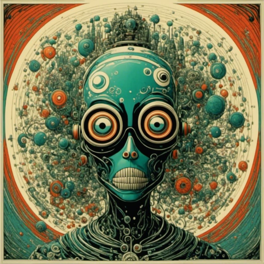 Steampunk Alien Fusion: Surreal AI Art