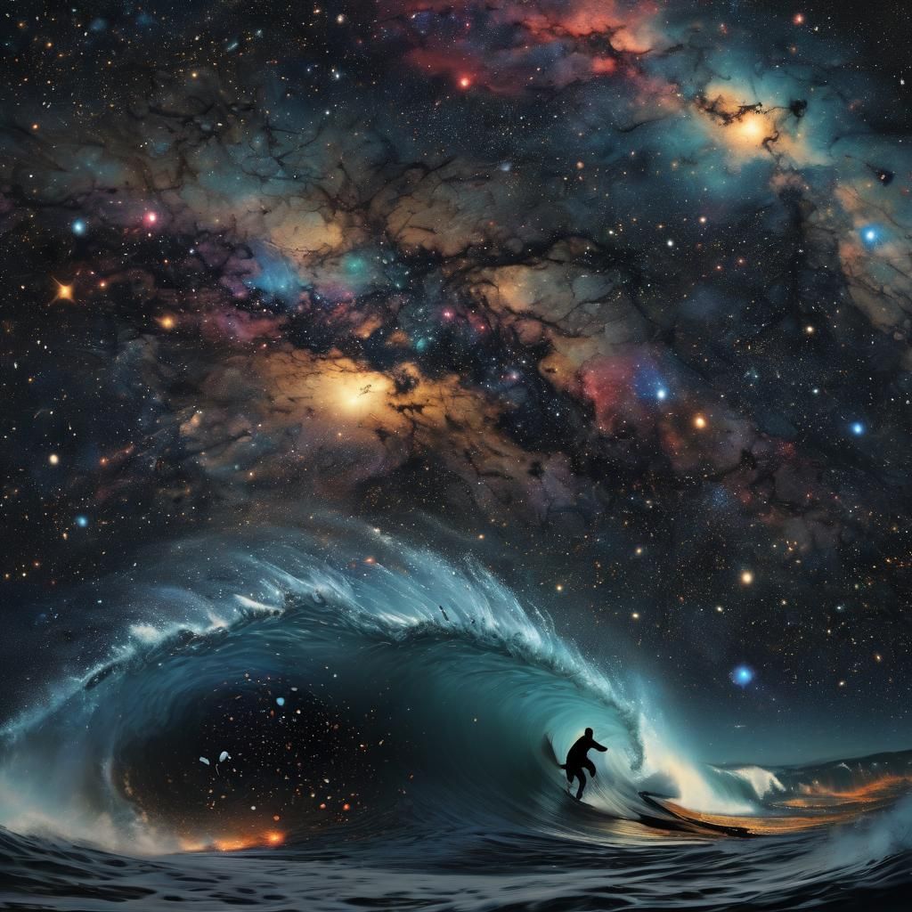 Cosmic Surfer Rides Waves of Stardust