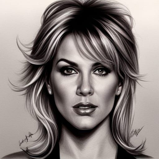 Hyperdetailed Charcoal Drawing of 90s Suns Cheerleader