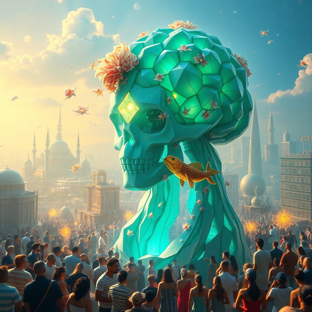 Leopard Queen of Time: Digital Art Dreamscape