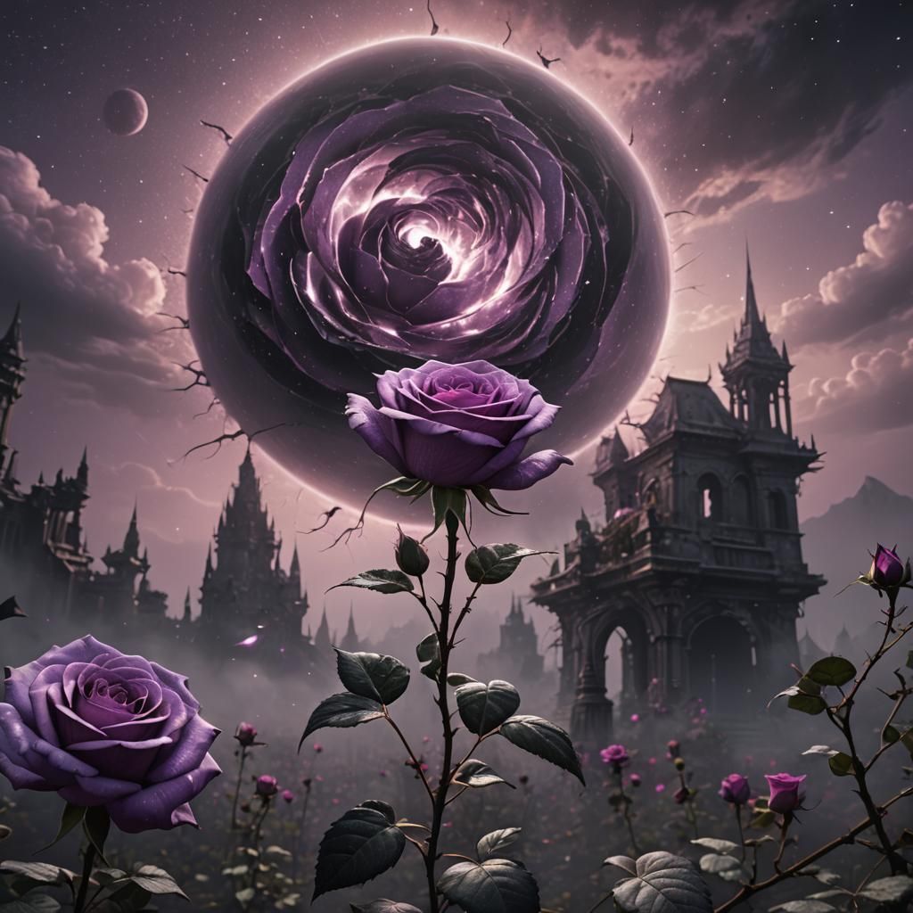 Purple Rose Under Black Sun: Fantasy Concept Art