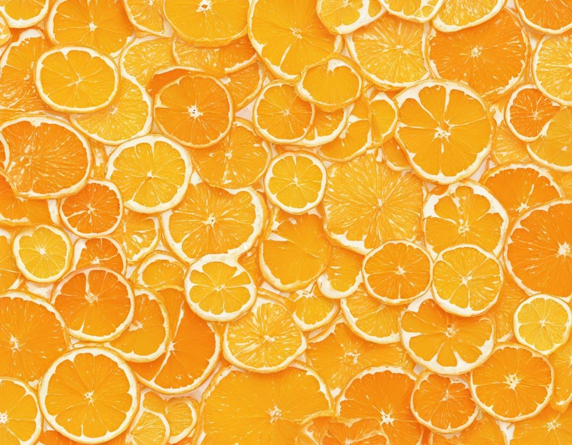 Surrealistic Fever Dream in Vibrant Orange