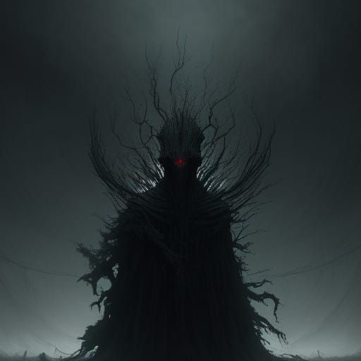 Dark Doppelganger Echo in a Haunting, Surreal Dreamscape