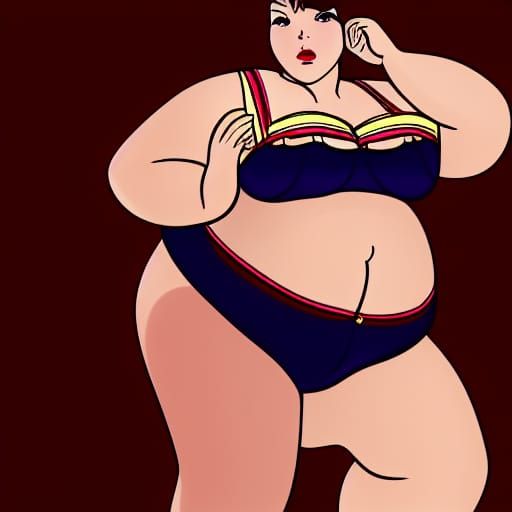 Ukrainian Embroidery Lingerie in Retro Anime Style