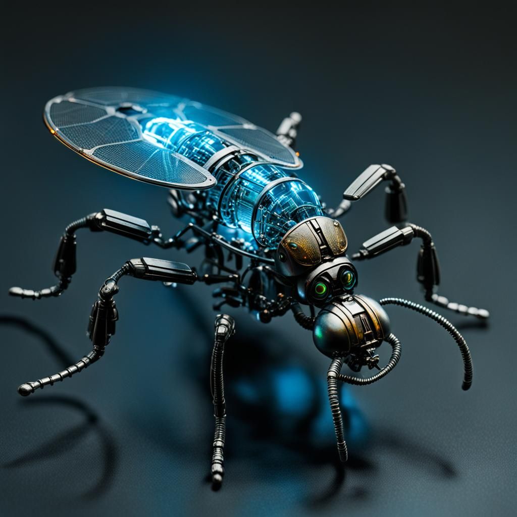 Technological Firefly with Bioluminescent Glow