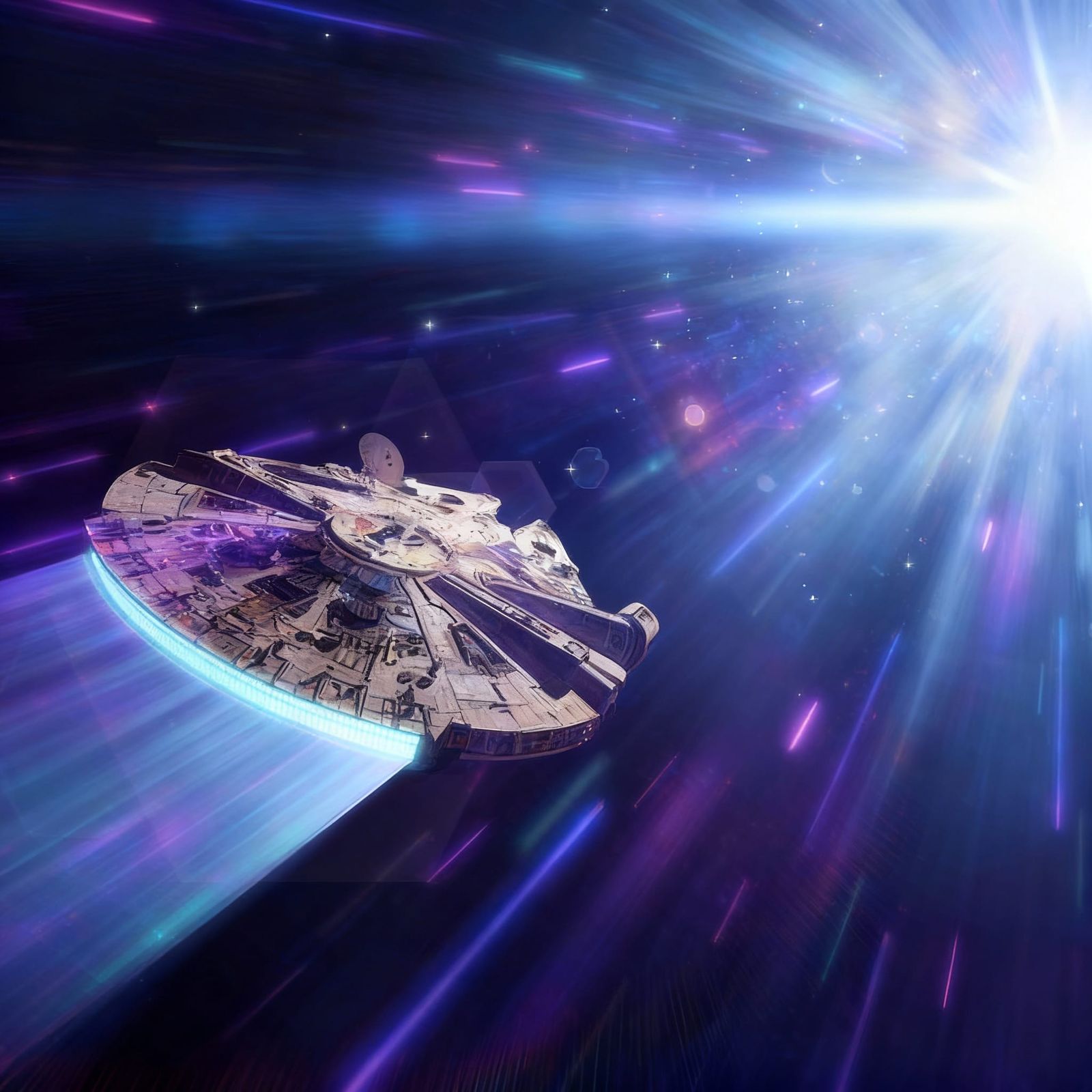 Millennium Falcon Blasts Through Hyperspace