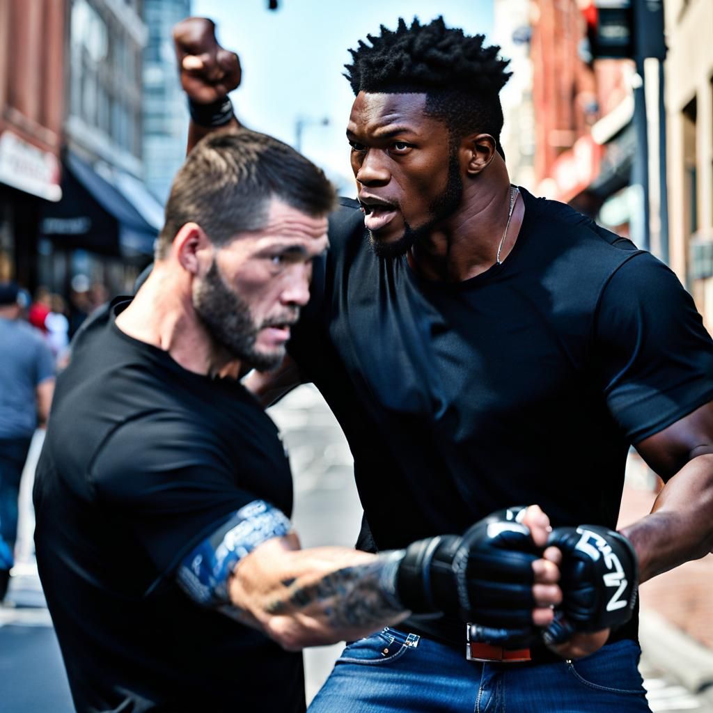 UFC Fighter Kevin Holland in Street Fight Photo