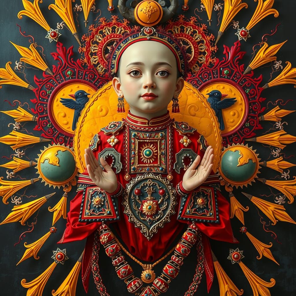 Hyperrealistic Sculpture with Vivid Colors