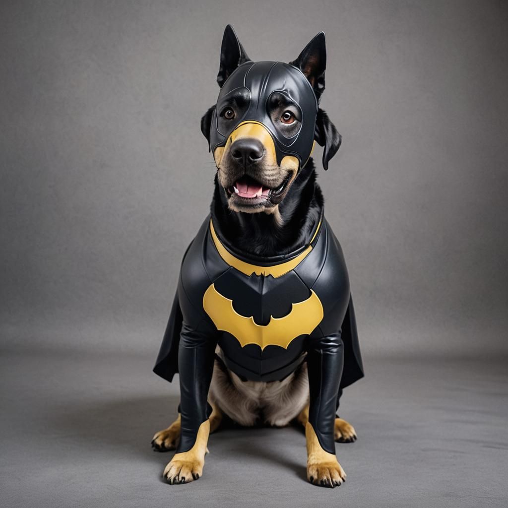 Labrador Dog as Batman: Professional Photography