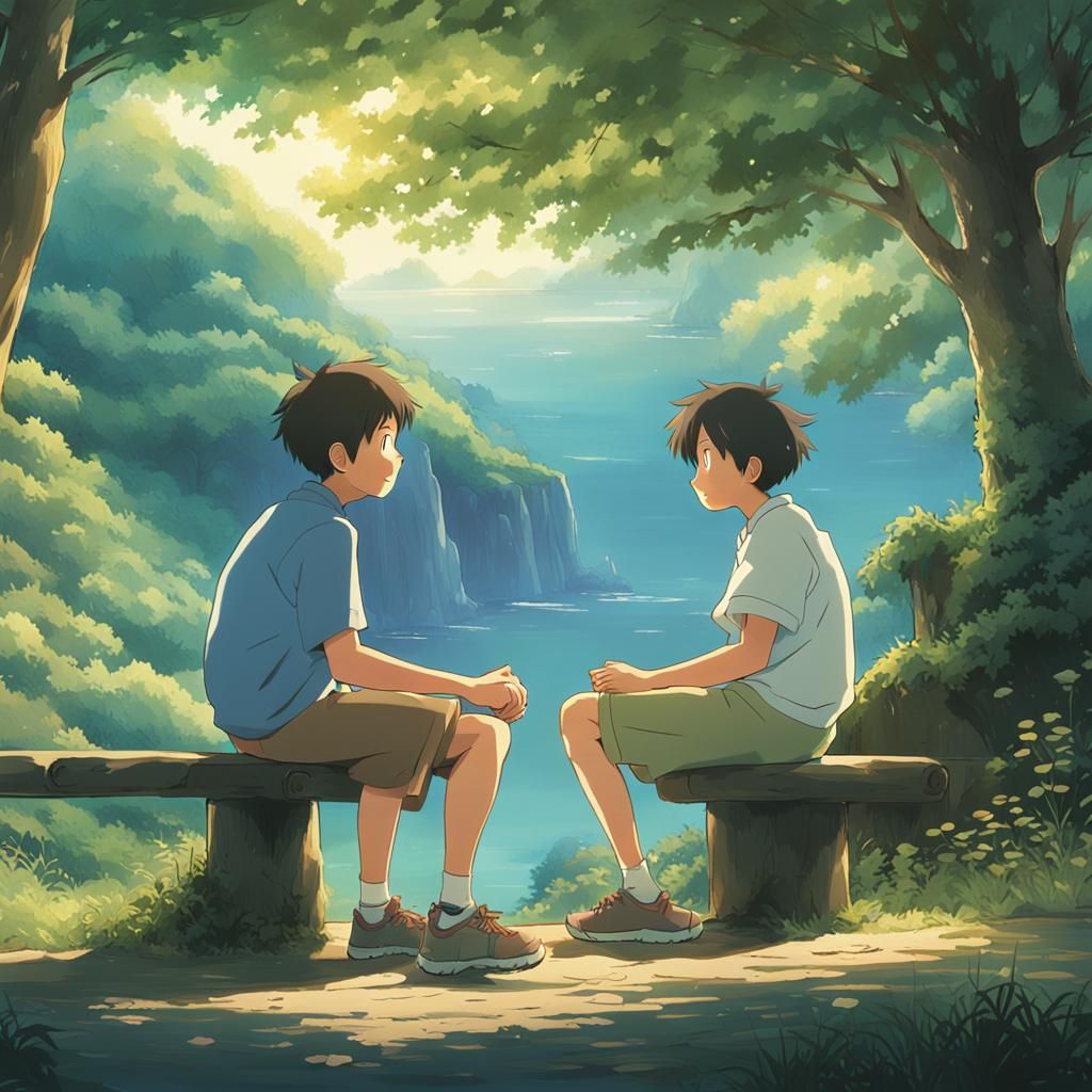 Anime Style Couple Holding Hands