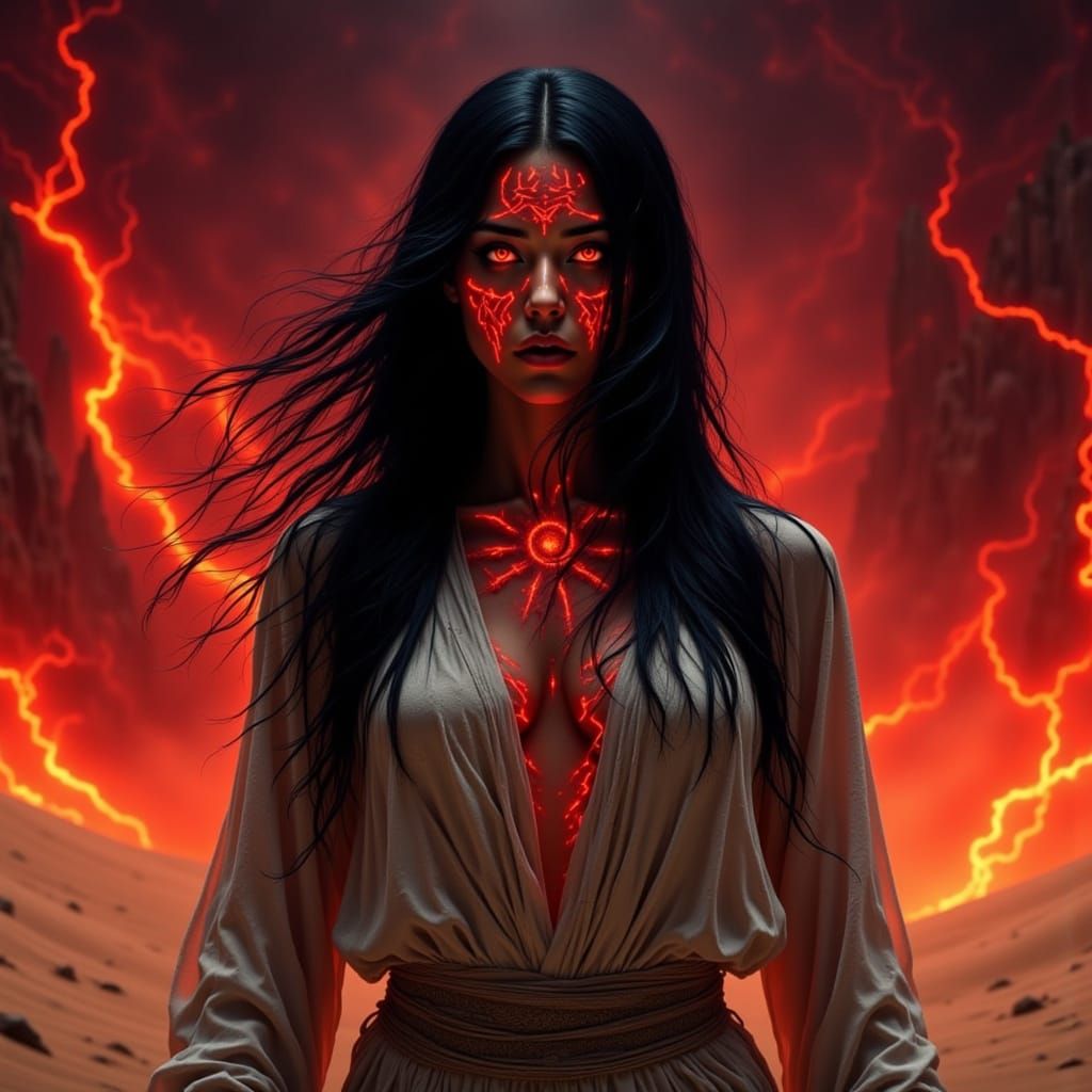 Dark Gothic Horror: Mummy Possession in a Golden Desert