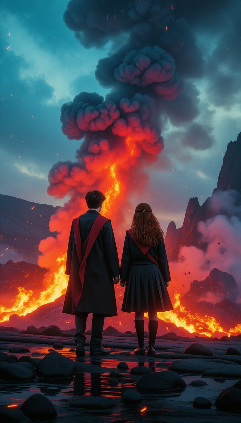 Harry Potter and Ginny in Cyberpunk Cataclysm