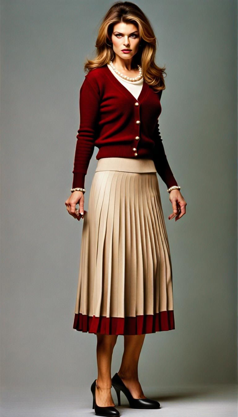 Angry Governess in Cashmere and Wool, Photo Realistic
