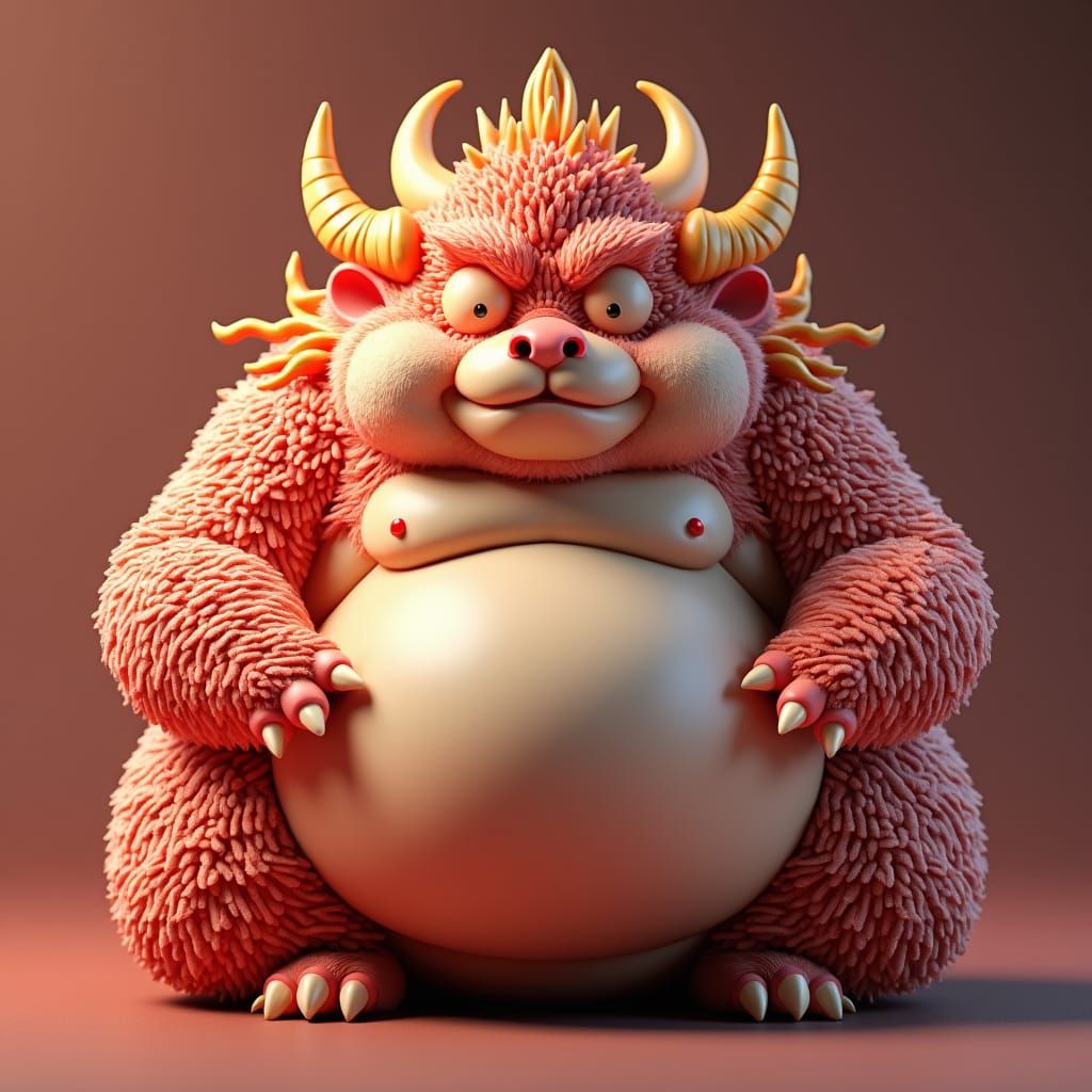 Majestic Round Gyat in Exquisite 3D Anime Art