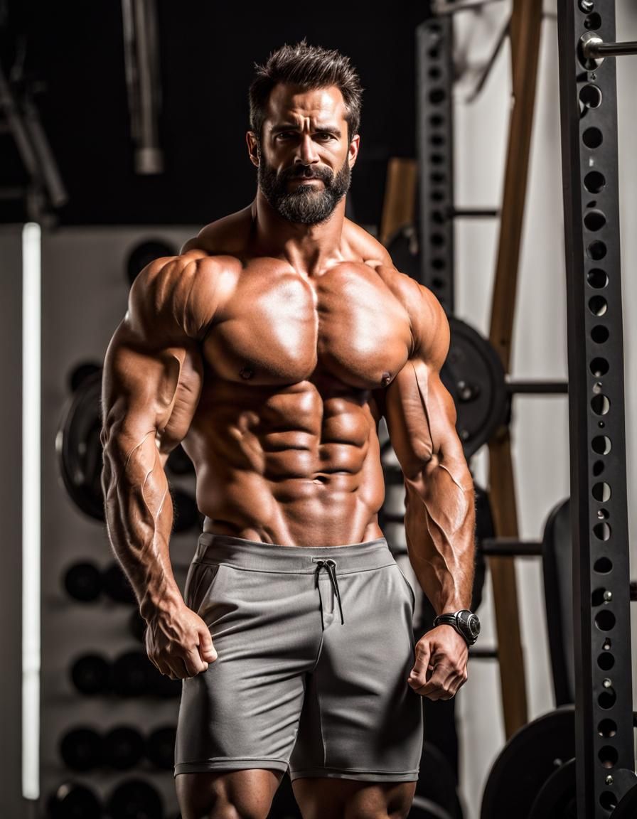 Masculine Bodybuilder in His 30s Photo
