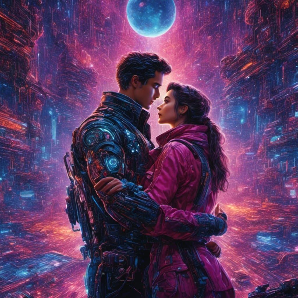 AI Realization of a Writing Prompt in Cyberpunk Style