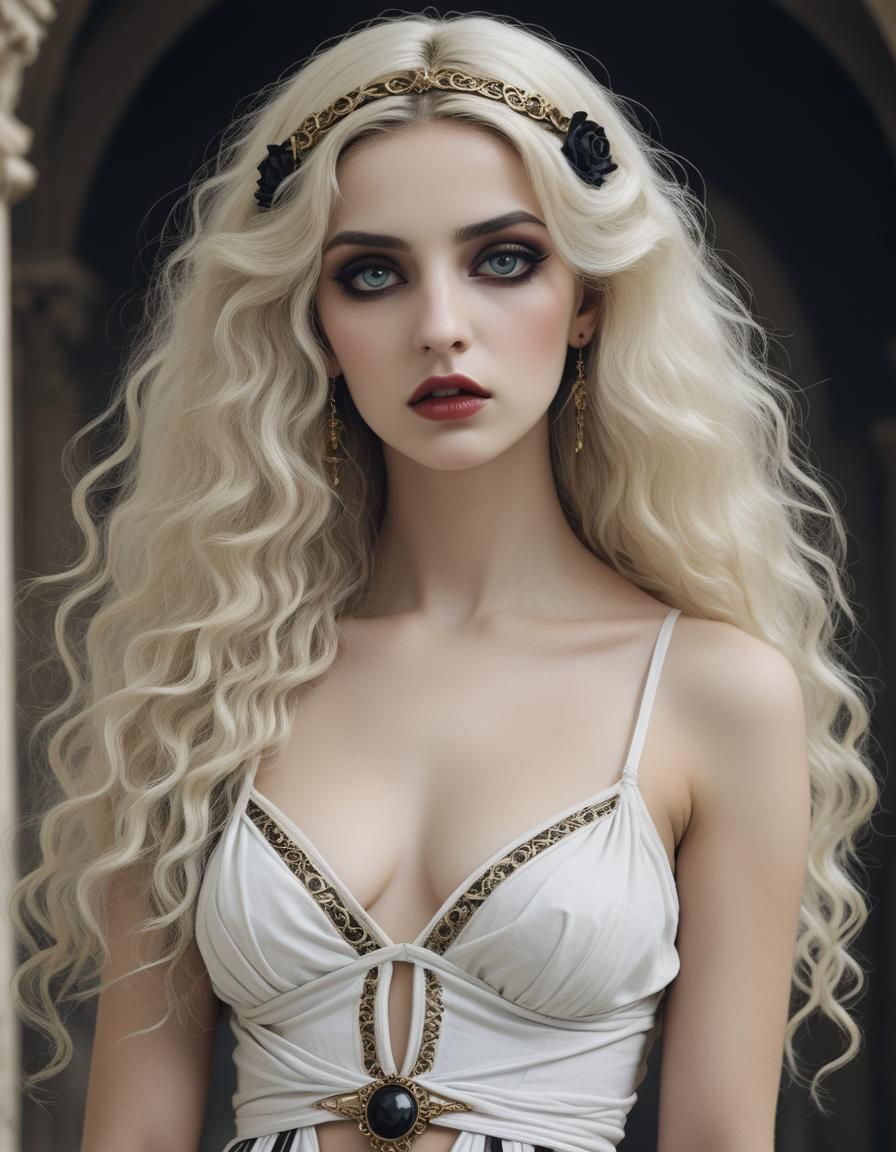 Captivating Gothic Greek Beauty