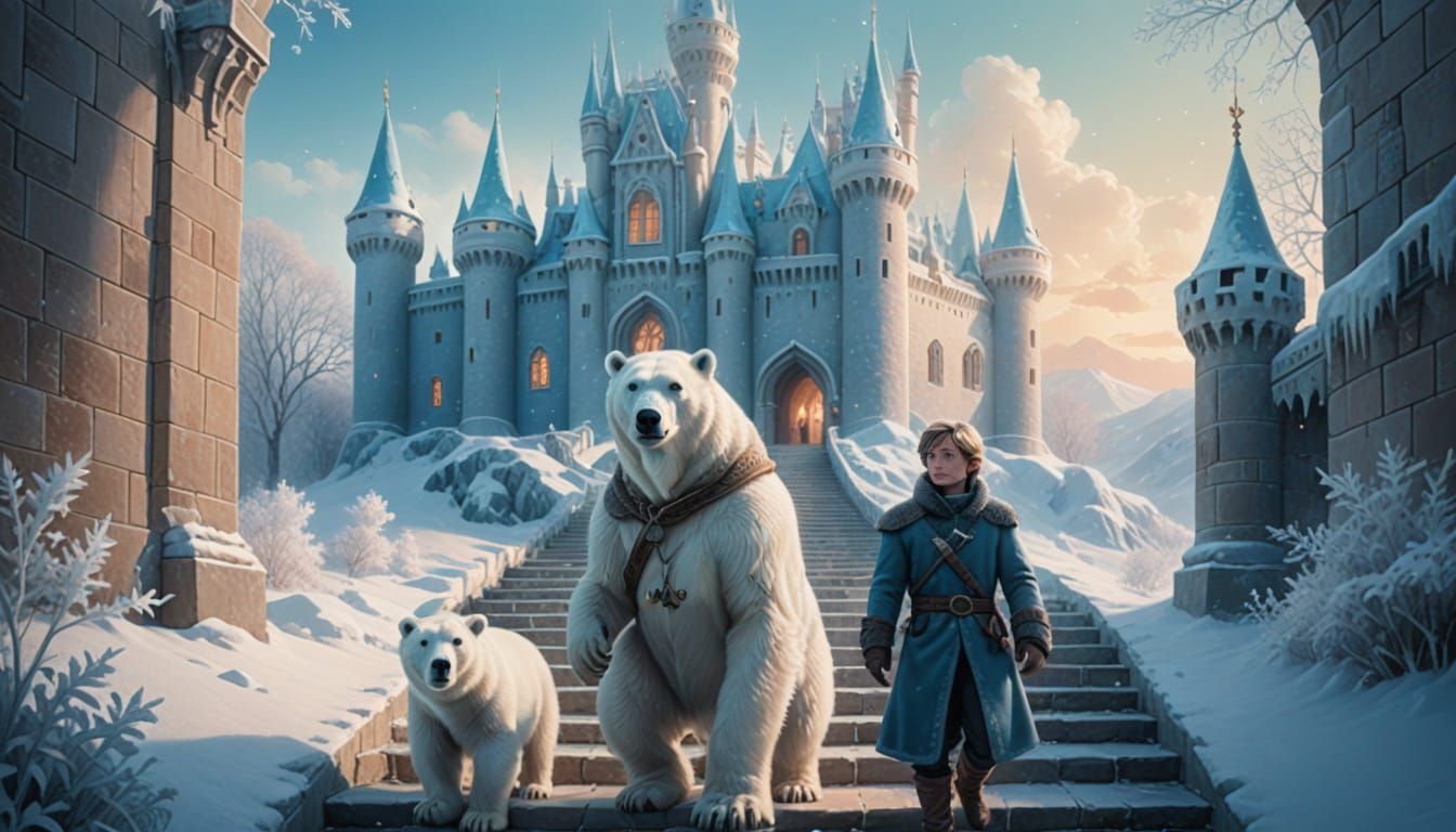 Ethereal Winter Castle in Soft Focus