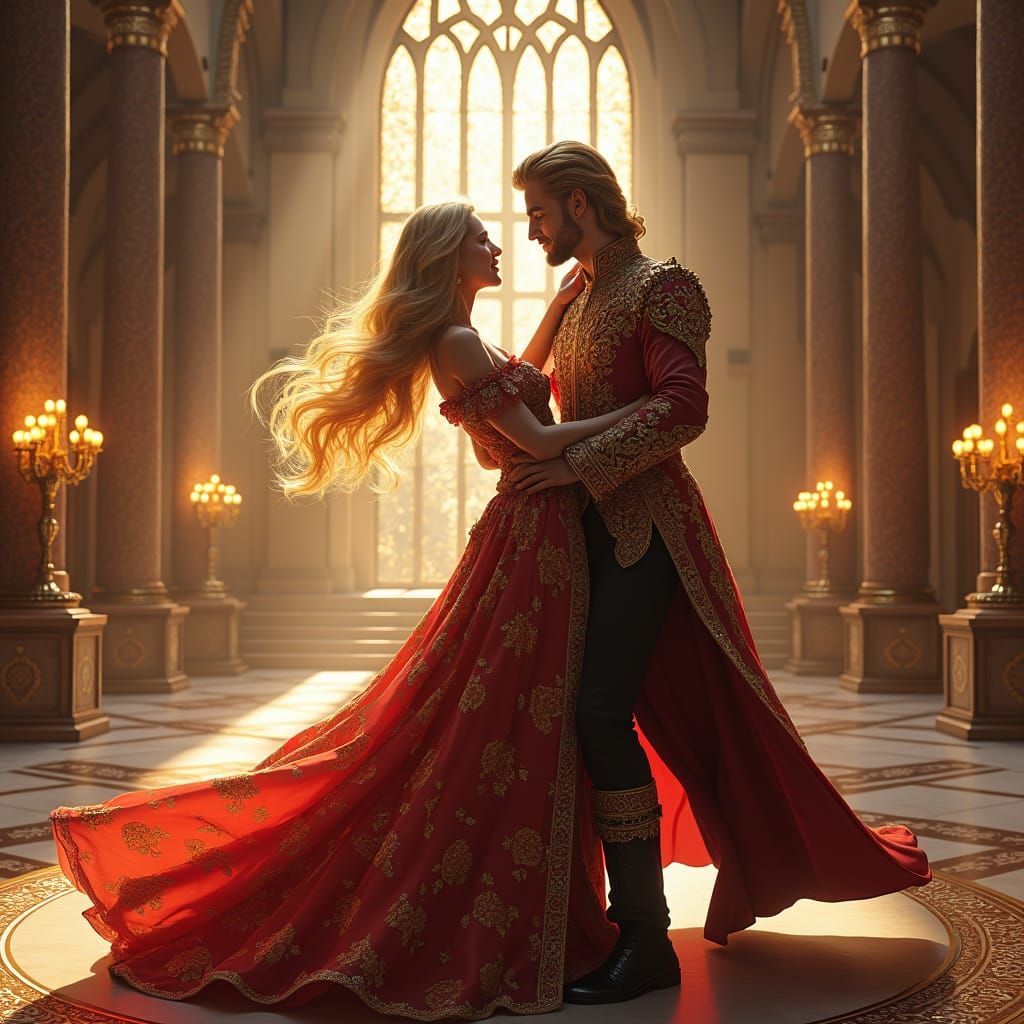 Queen and King's Ballroom Dance, Fantasy Art