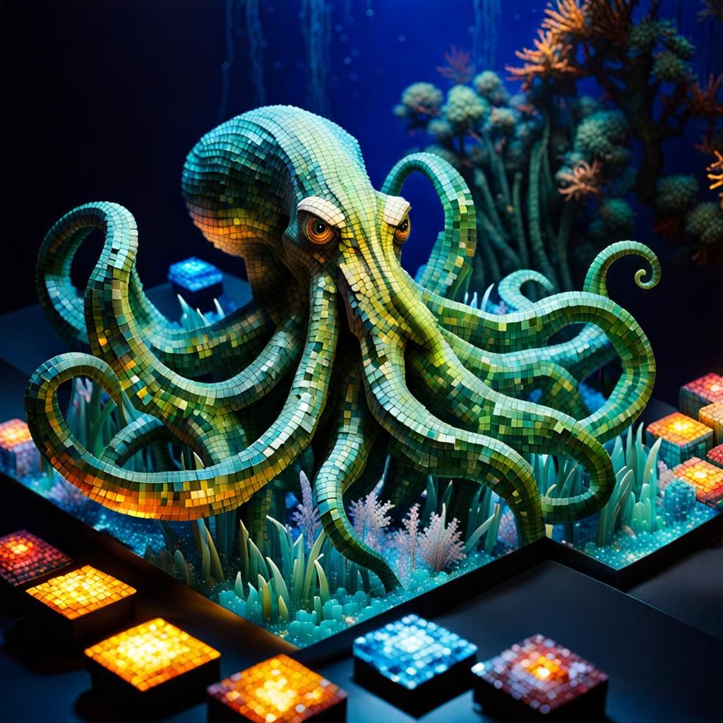Underwater Mosaic Cthulhu