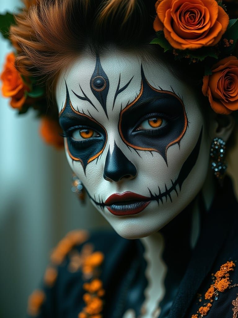 Day of the Dead Skull Portrait