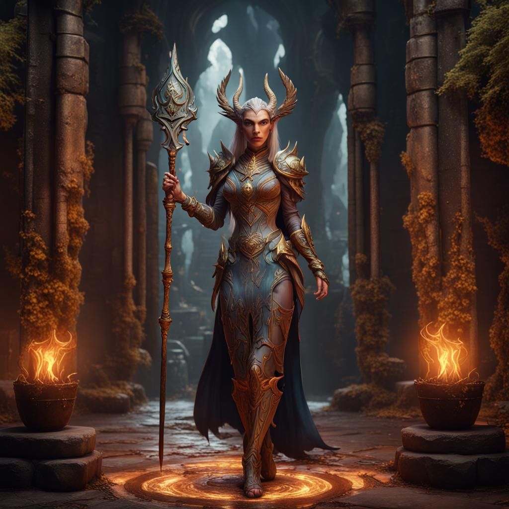 Female Eladrin from Dungeons and Dragons