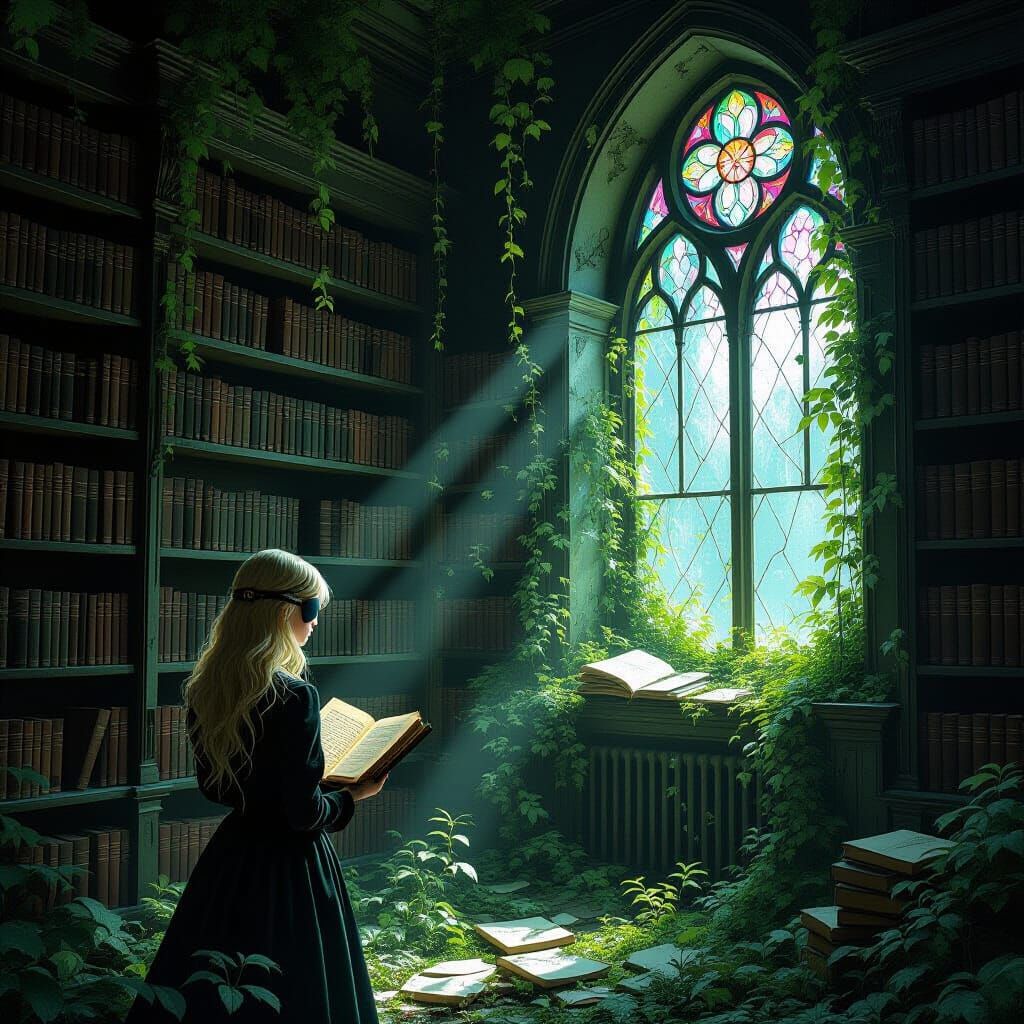 Overgrown Library: Books Bloom as Plants in Gothic Art