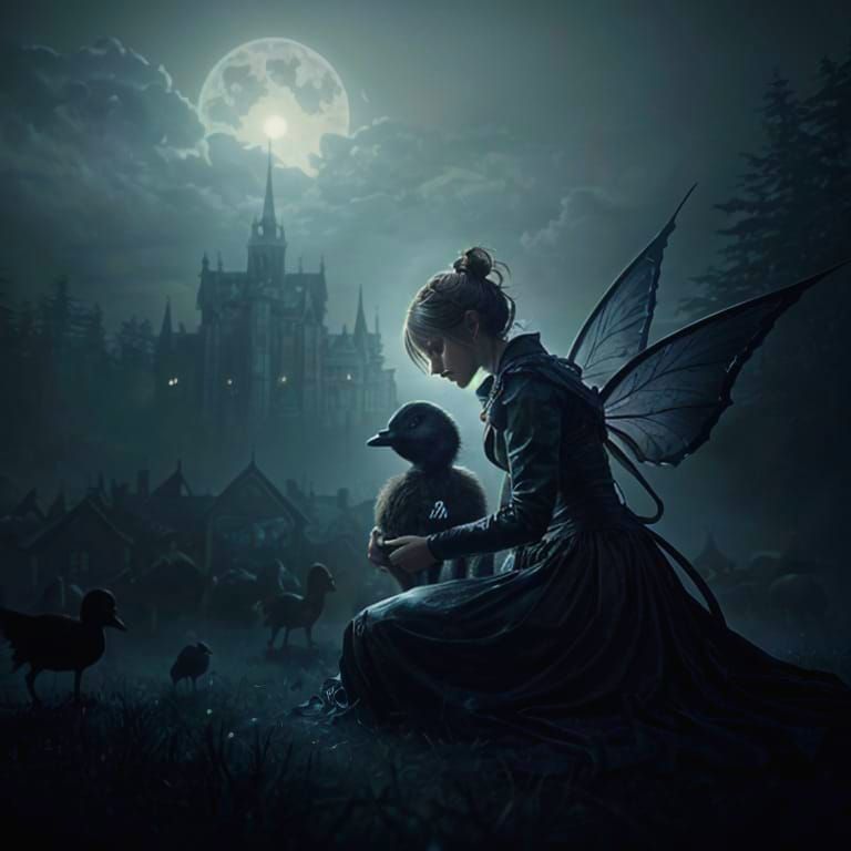 Ghouls Attack Victorian House: Anime Art