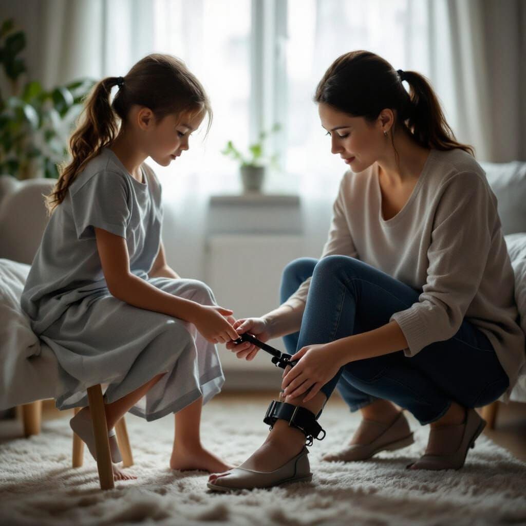 Mother Attaches Ankle Monitor to Daughter for Surveillance