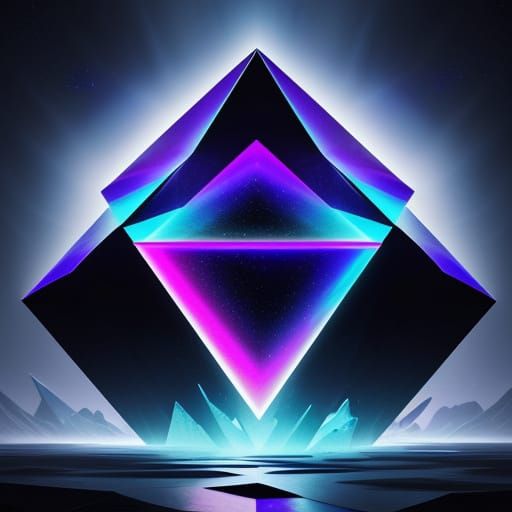 Vibrant Abstract Geometry in Void