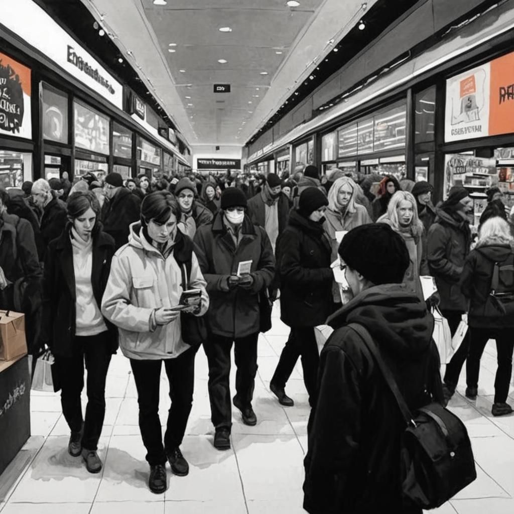 Black Friday Despair in Expressivist Style