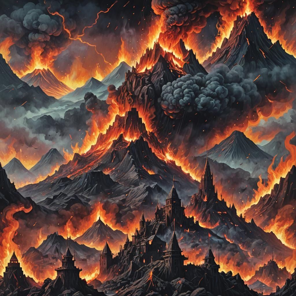 Epic Double Exposure Portrait of Corrupted King