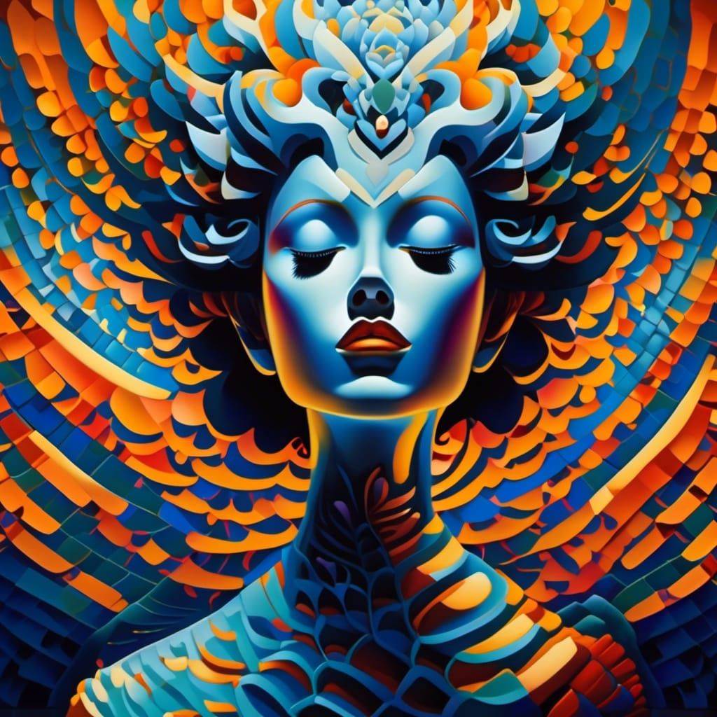 Surreal Poetic Exchange in Dark Cel-Shaded Style