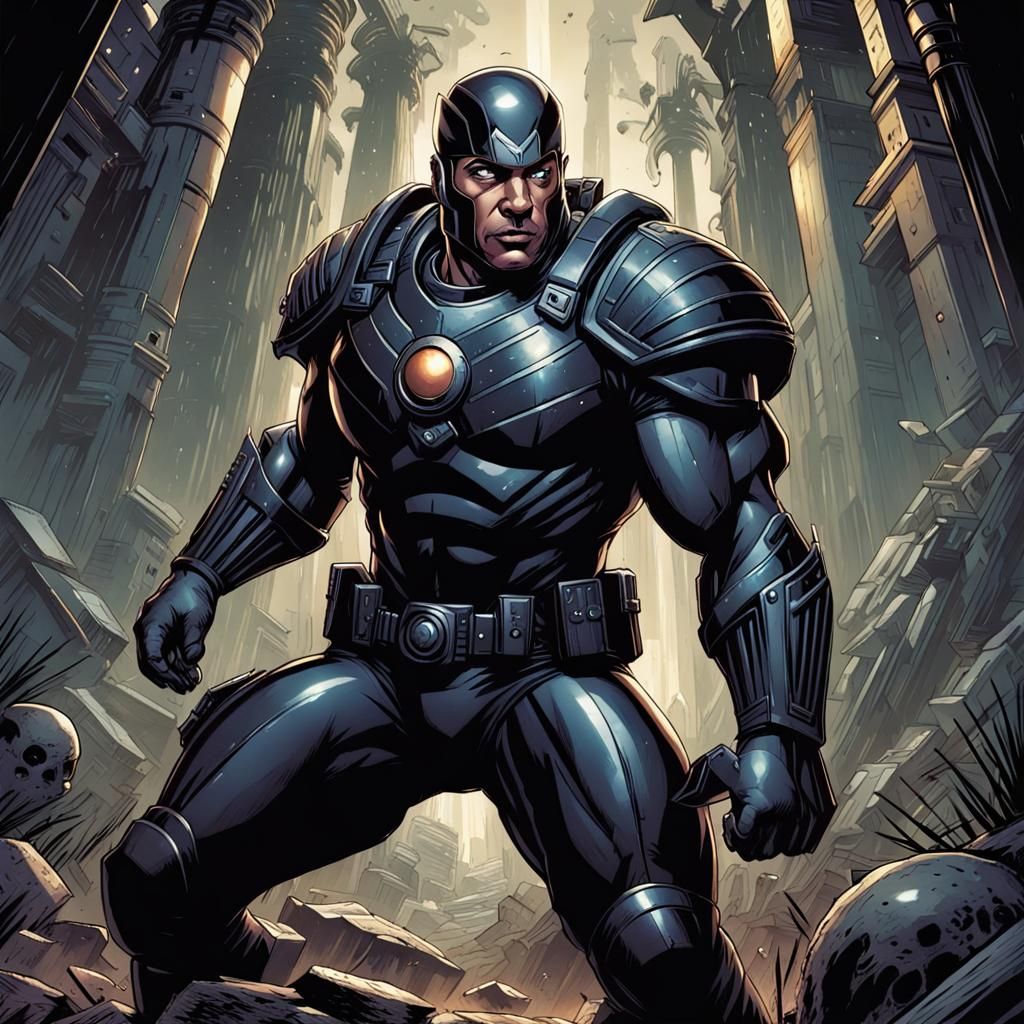 Sergeant Obsidian Comic Book Art