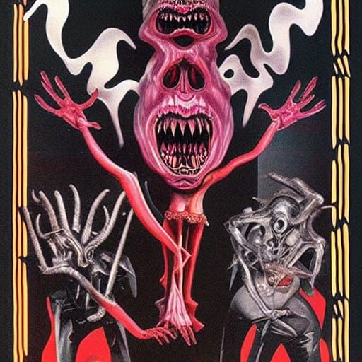 Macabre Leg-Head in Surreal Cyber Horror Art