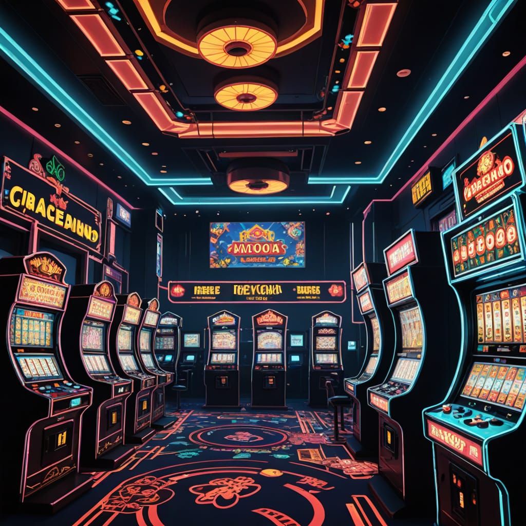 Cyberpunk Casino in Neo Tokyo Style